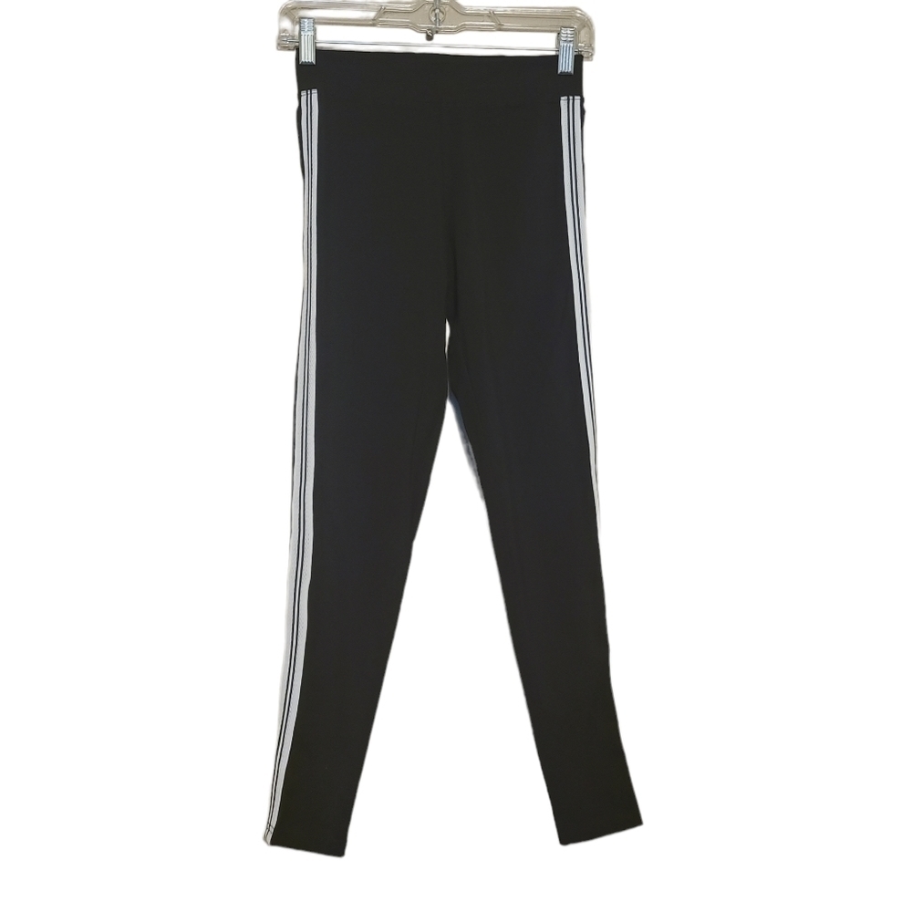 Fox Racing | Women's Black Athletic Pants w/ White Stripes (Size Small)
